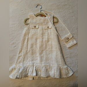 Cozy Cub 2-3T Cream Sleeveless Dress with Matching Purse NWT